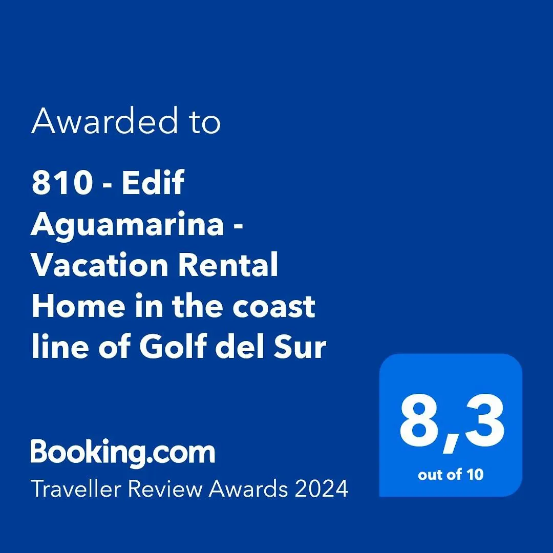 810 - Edif Aguamarina - Vacation Rental Home In The Coast Line Of Golf Del Sur Сан Мигель Апартаменты